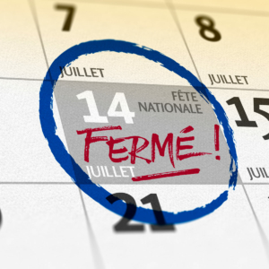 Restaurant fermé ce 14 juillet
