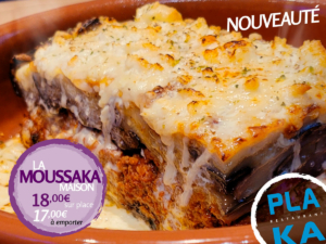 Moussaka Maison au restaurant La Plaka