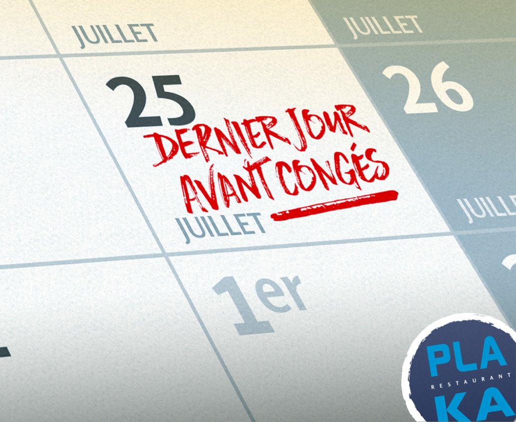 25 juillet : dernier jour avant congés d'été 2026