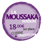 Notre Moussaka Maison proposée à 18.00€